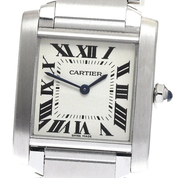 CARTIER Tank Francaise MM WSTA0005 beige Dial Quartz Boy's Watch_898782 - Picture 1 of 7